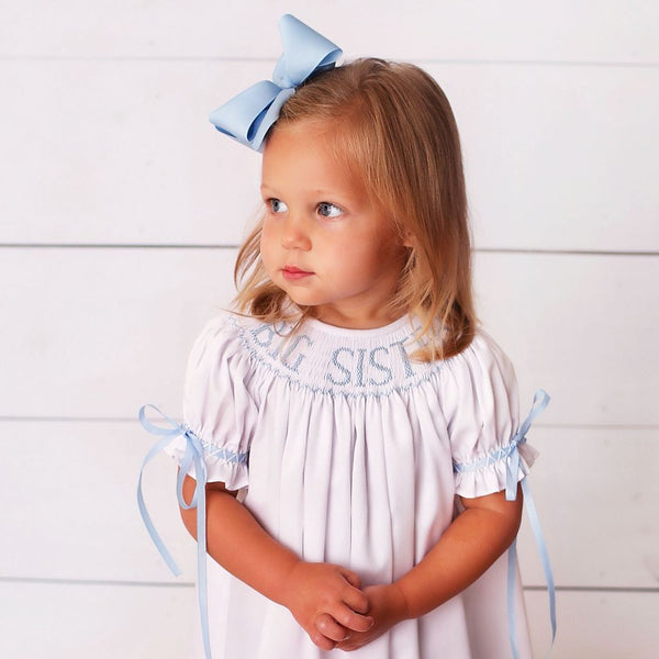 Baby sister 2024 smocked dress