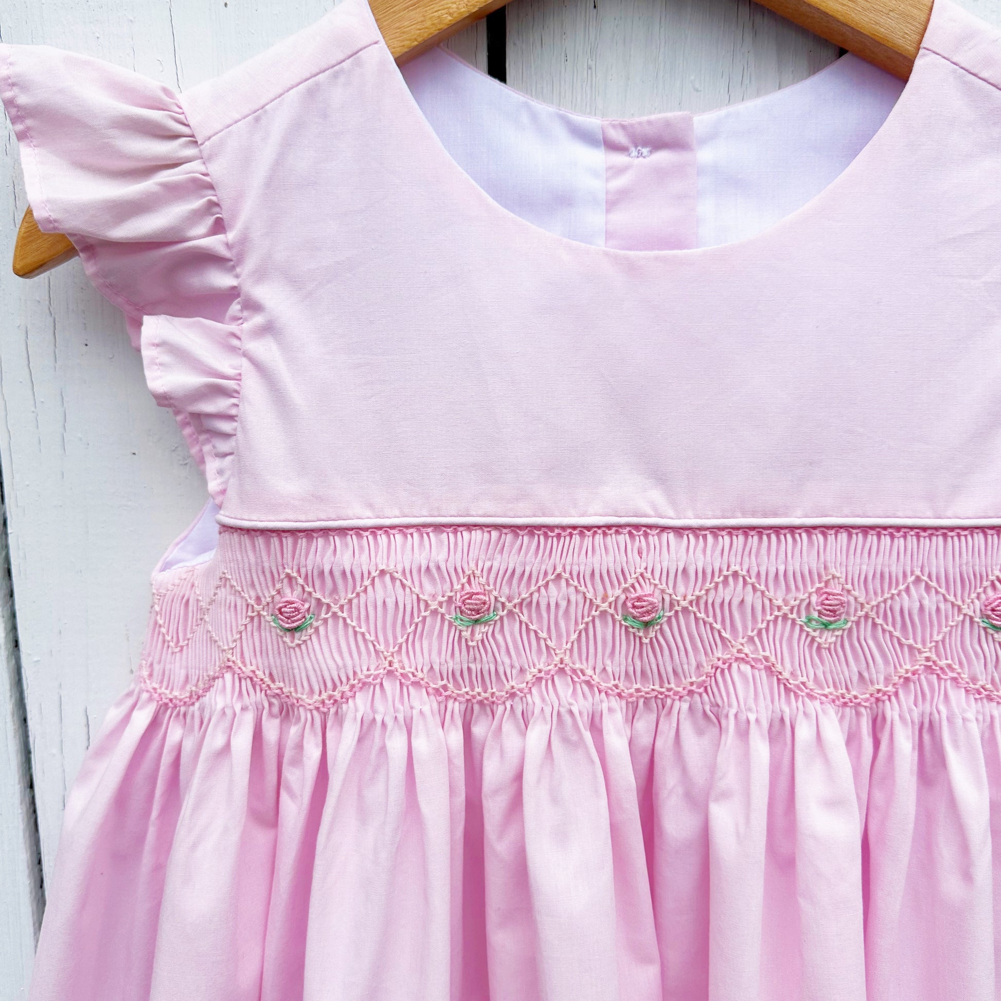 Girls Hand Smocked Bishop Dress