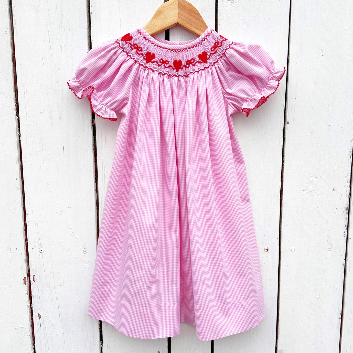 Smocked Heart Dress for Girls