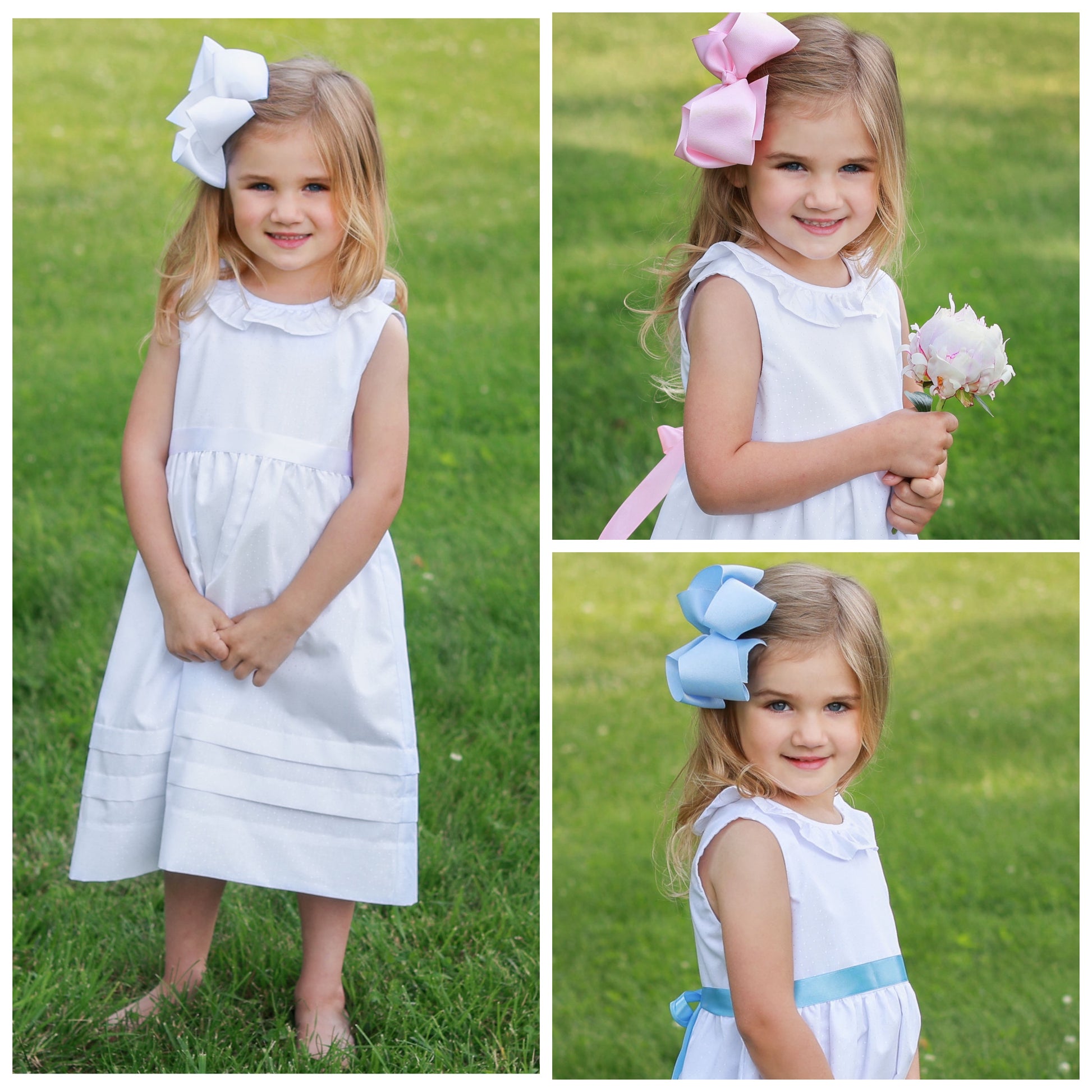 Girls White Slip Dress