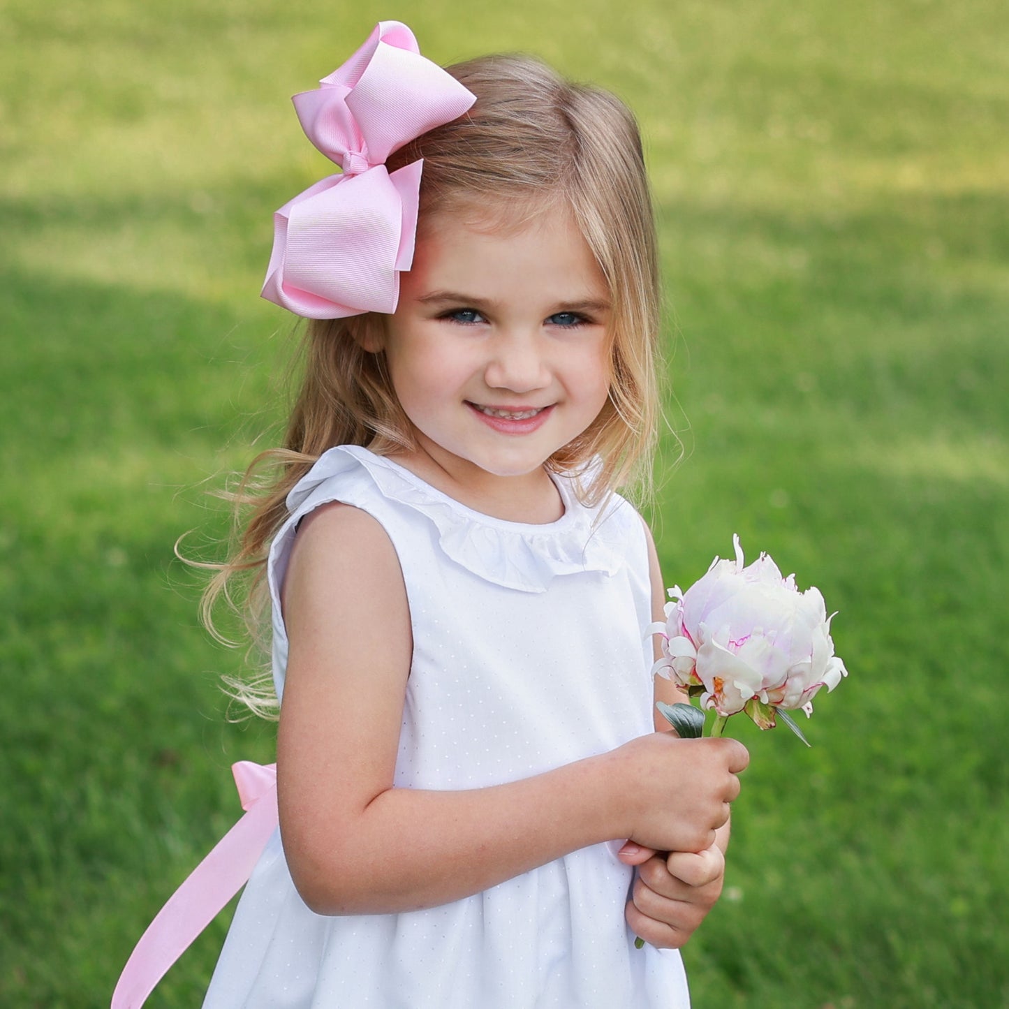 Girls Pink Sash Dress