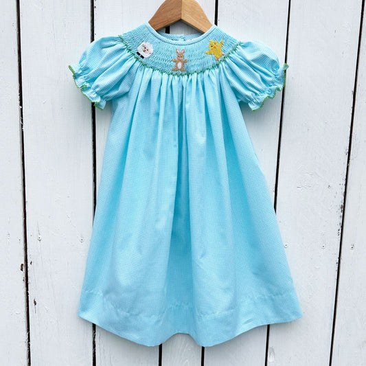 Girls Smocked Easter Dress