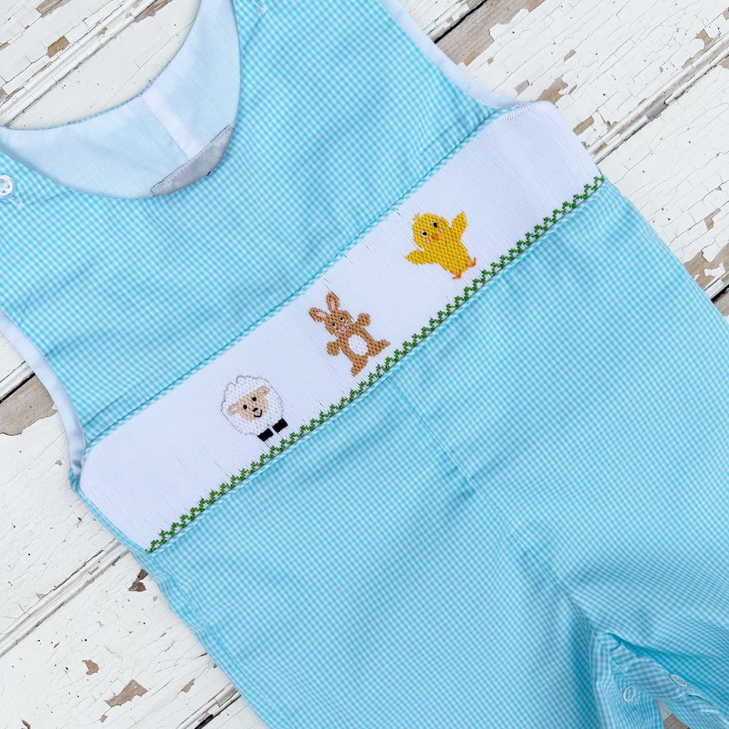 Smocked Easter Shortall Baby Boys Jon Jon