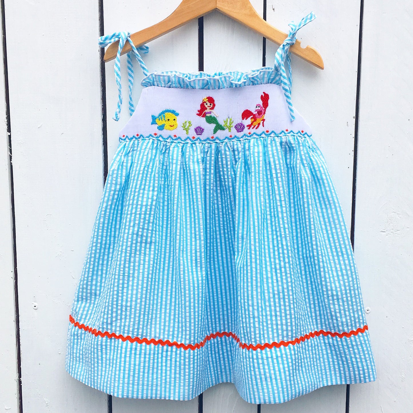 Smocked Disney Little Mermaid Dress