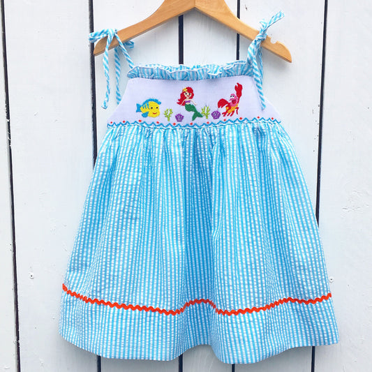 Smocked Disney Little Mermaid Dress