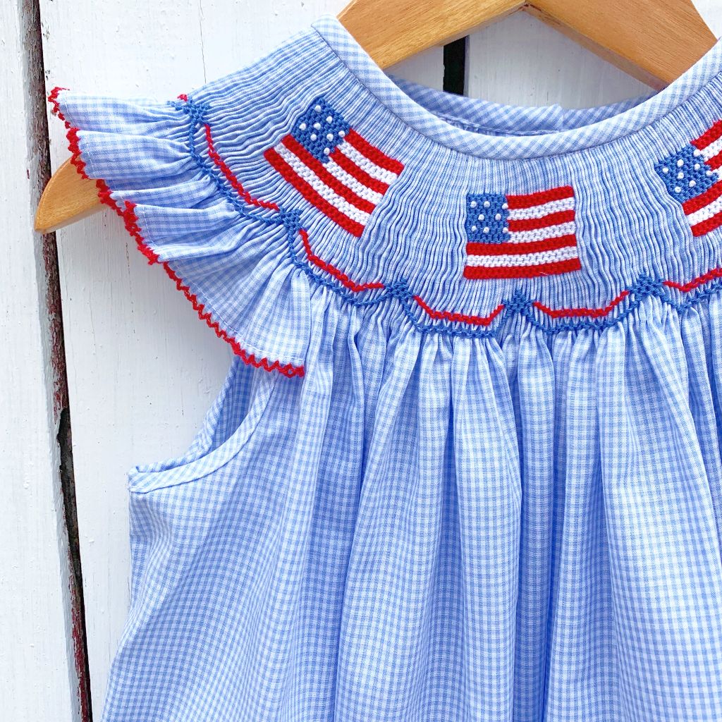 July 4th American Flag Smocking