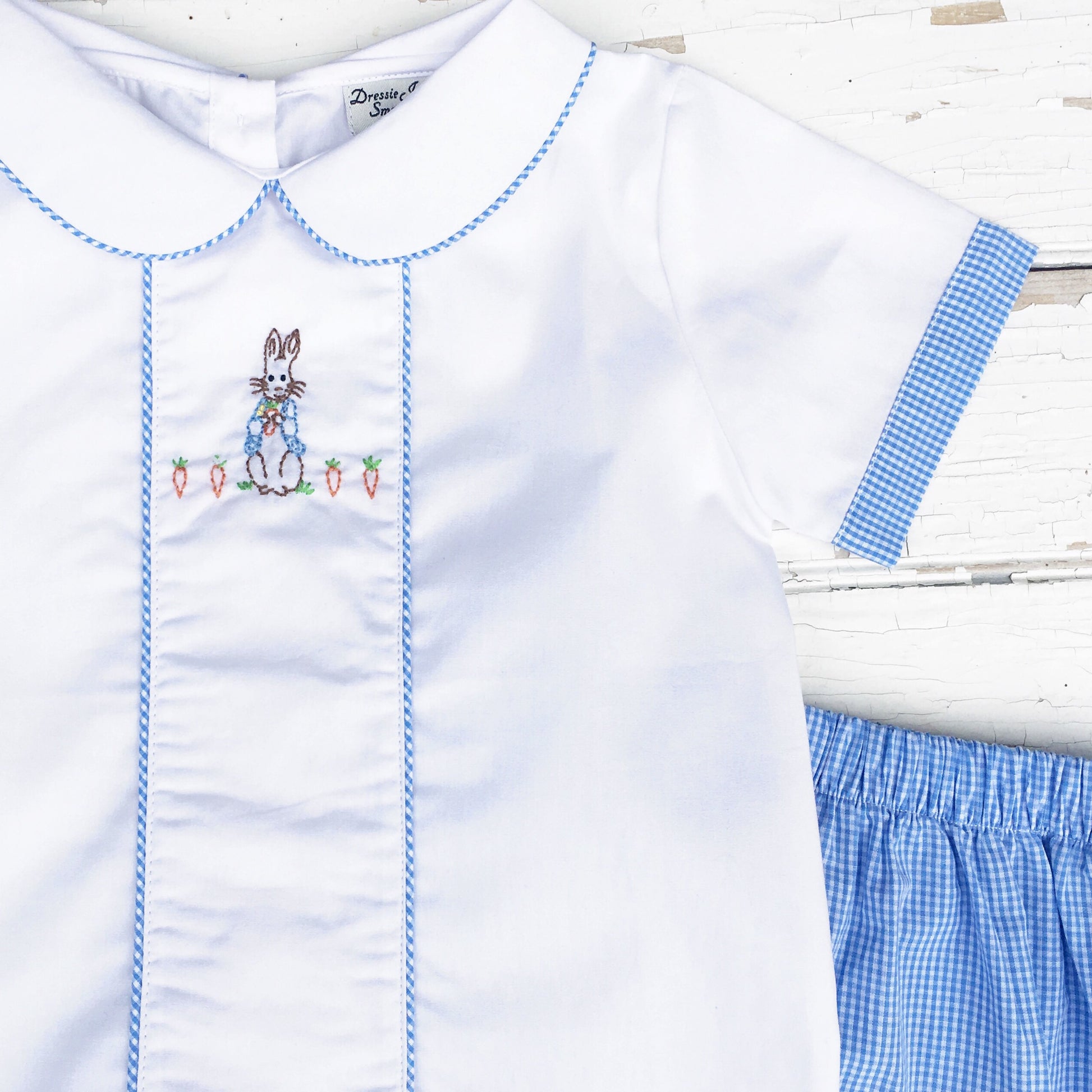 Hand Embroidered Peter Rabbit Outfit Toddler Boy Easter