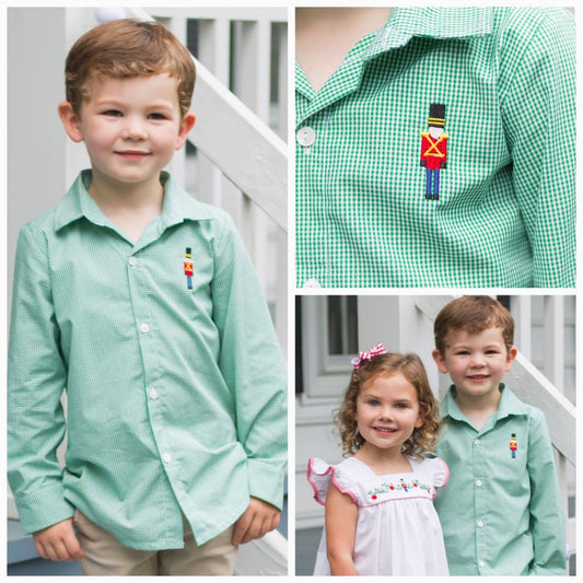 Boys Embroidered Nutcracker Shirt