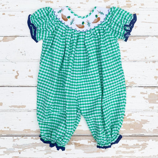 Smocked Mallard Duck Bubble Outfit for Girls