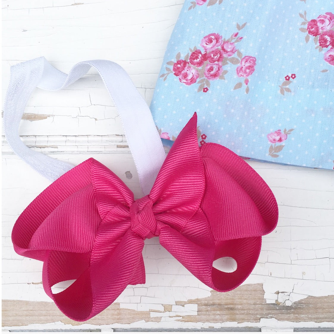 Dark Pink Bow Headband