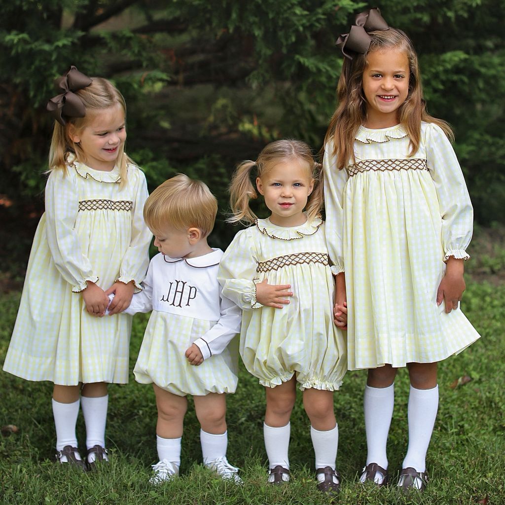 Twin Boy Girl Smocked Clothing