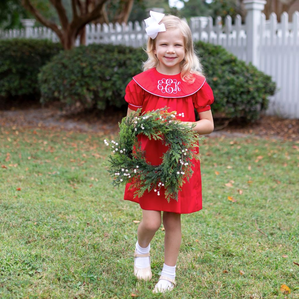 Girls Red Christmas Dress