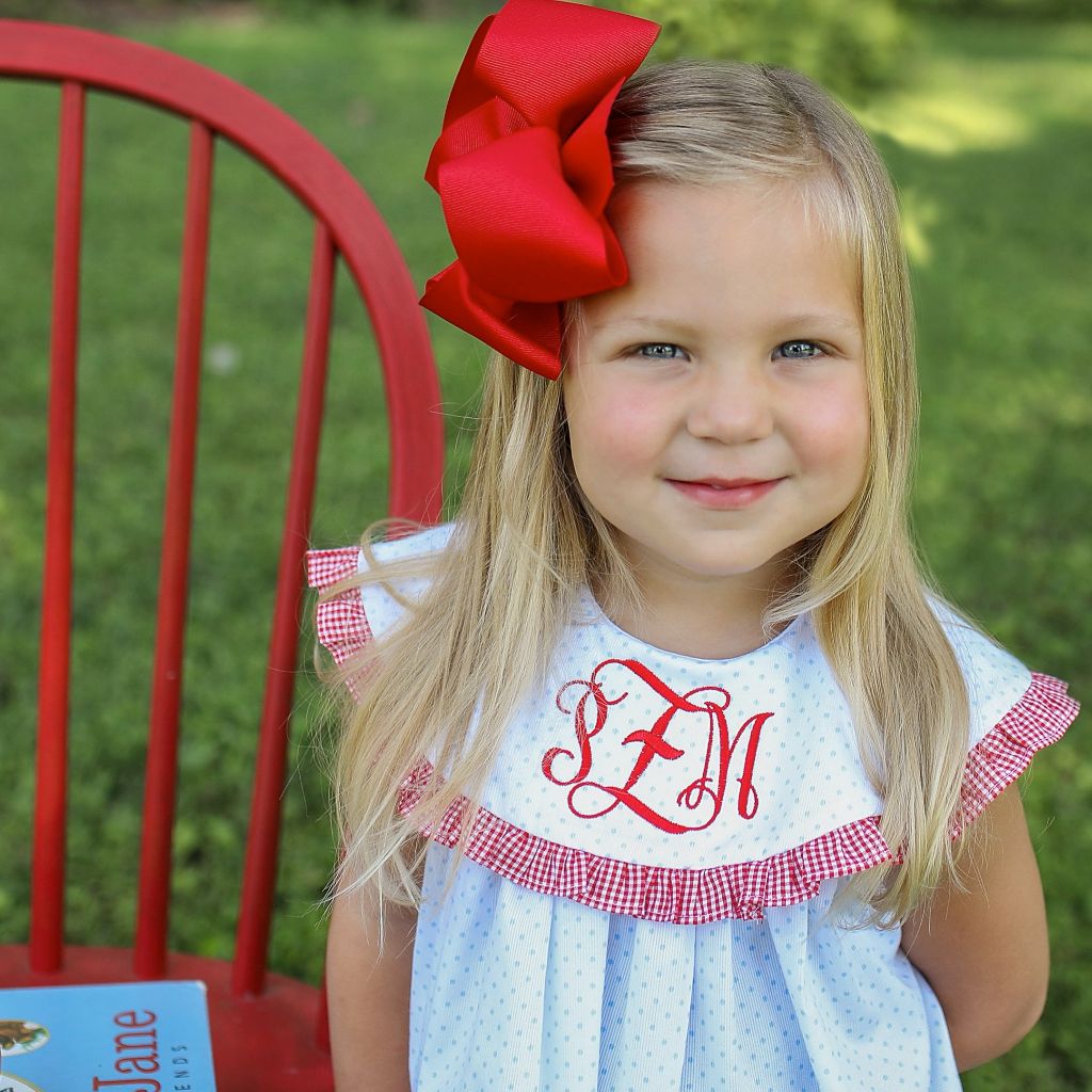 Girls Apple Monogram Bloomer Set