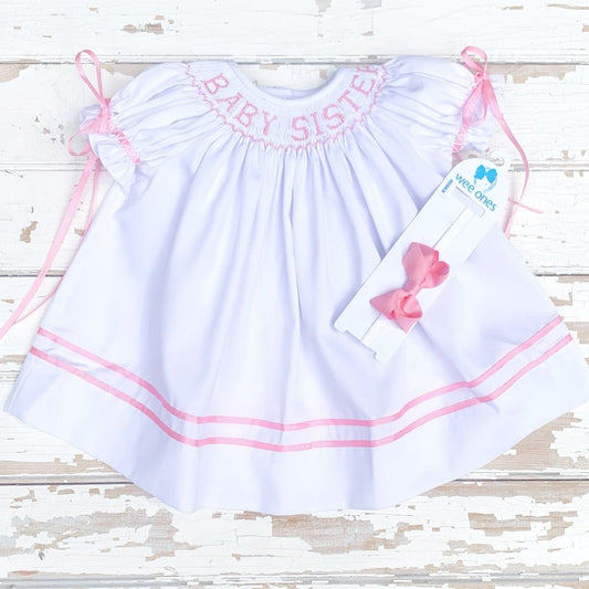 Smocked Baby Little Sister Bishop Dress