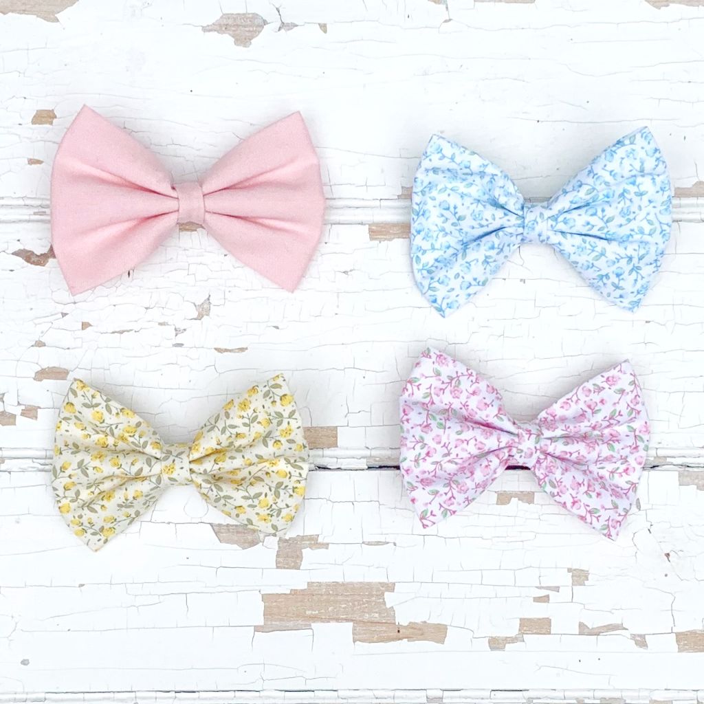 Handmade Fabric Hair Bows for Girls