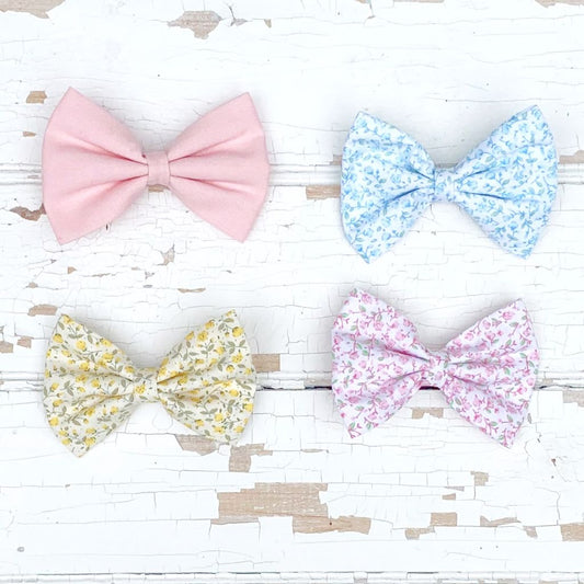 Handmade Fabric Hair Bows for Girls